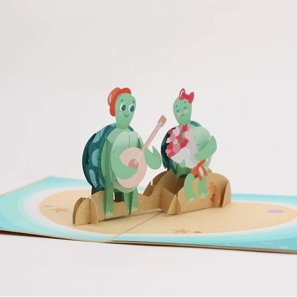 Turtley in Love Pop-Up Card, NWT 🐢 - Picture 3 of 14